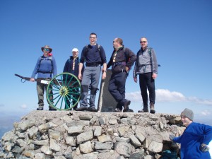 Treck Cart at the summit of Ben Nevis